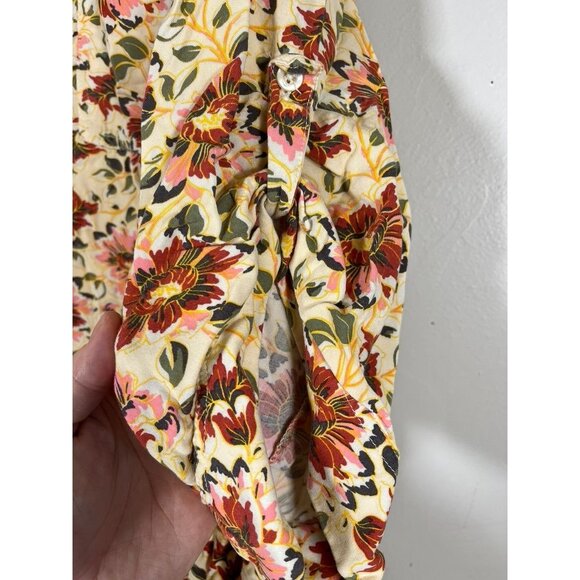 Torrid Floral Top Yellow 4X Boho Western Colorful Feminine Preppy Indie Hippie - Picture 3 of 10
